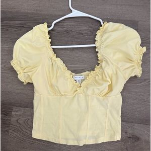 Size 4 yellow top shop shirt